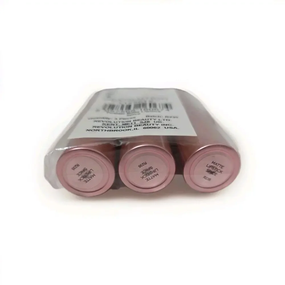 Lot Of 3 Matte Lipstick Makeup Revolution Powder Matte Lipstick Spice